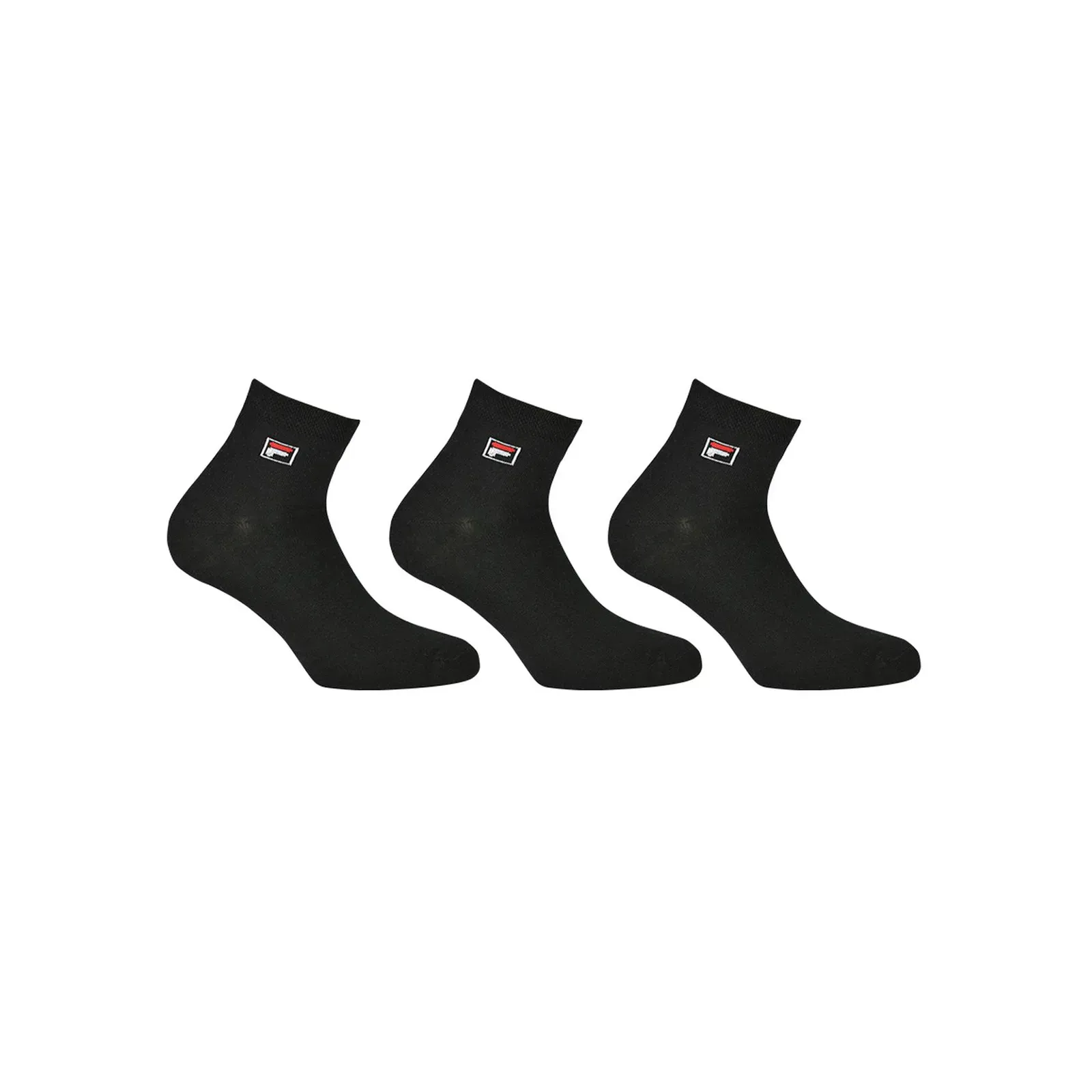 FILA Unisex Socks Quarter Plain Pairs Color: Black Fms Stores