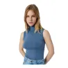 Minerva Women's Shirt Sleeveless Turtle Neck Modal Fimelle Minerva Women's Shirt Sleeveless Turtle Neck Modal Fimelle