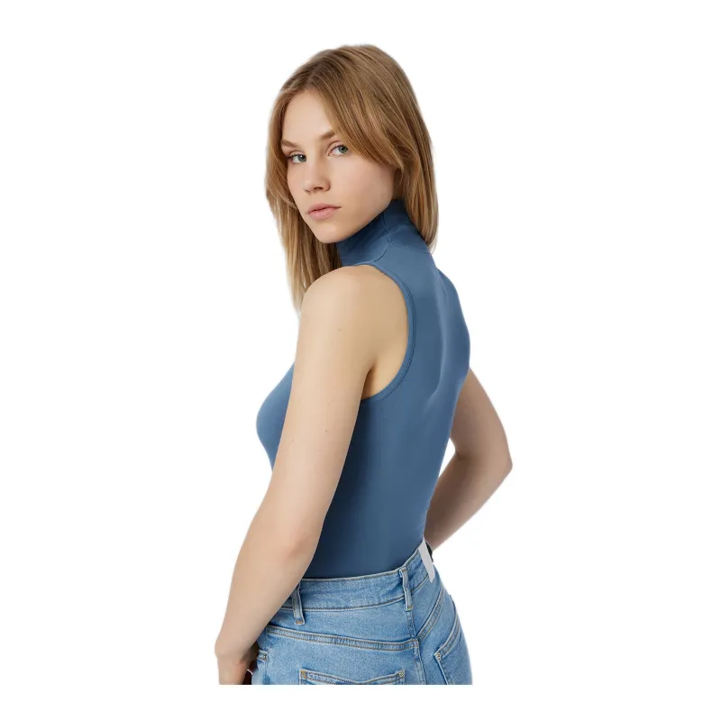 Minerva Women's Shirt Sleeveless Turtle Neck Modal Fimelle Minerva Women's Shirt Sleeveless Turtle Neck Modal Fimelle